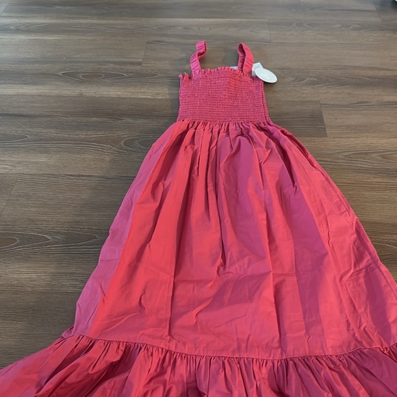 NWT HILL HOUSE HOME The Anjuli Nap Dress in Lipstick Pink Cotton - Picture 4 of 10